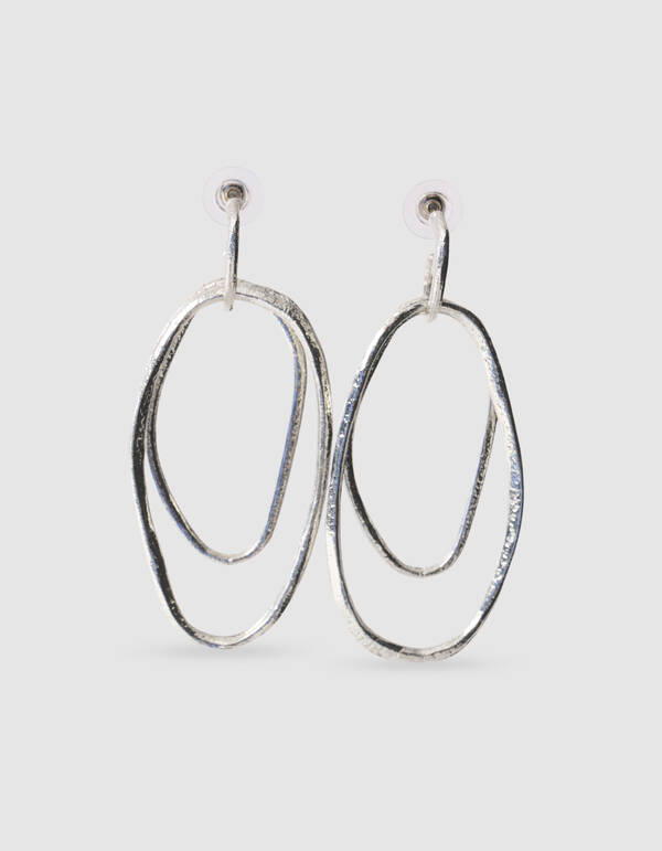 Ovale Ohrringe Silber SHOEBY ACCESSOIRES