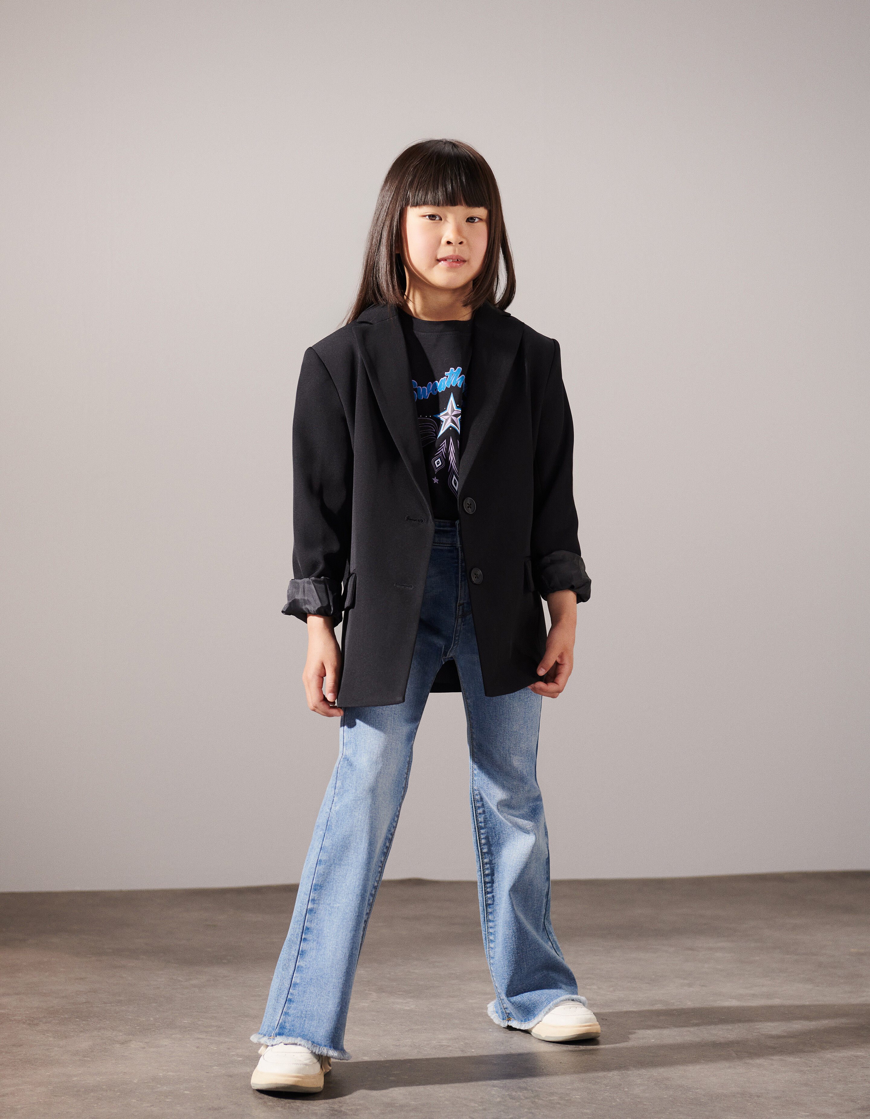 Western Artwork T-shirt Schwarz SHOEBY GIRLS