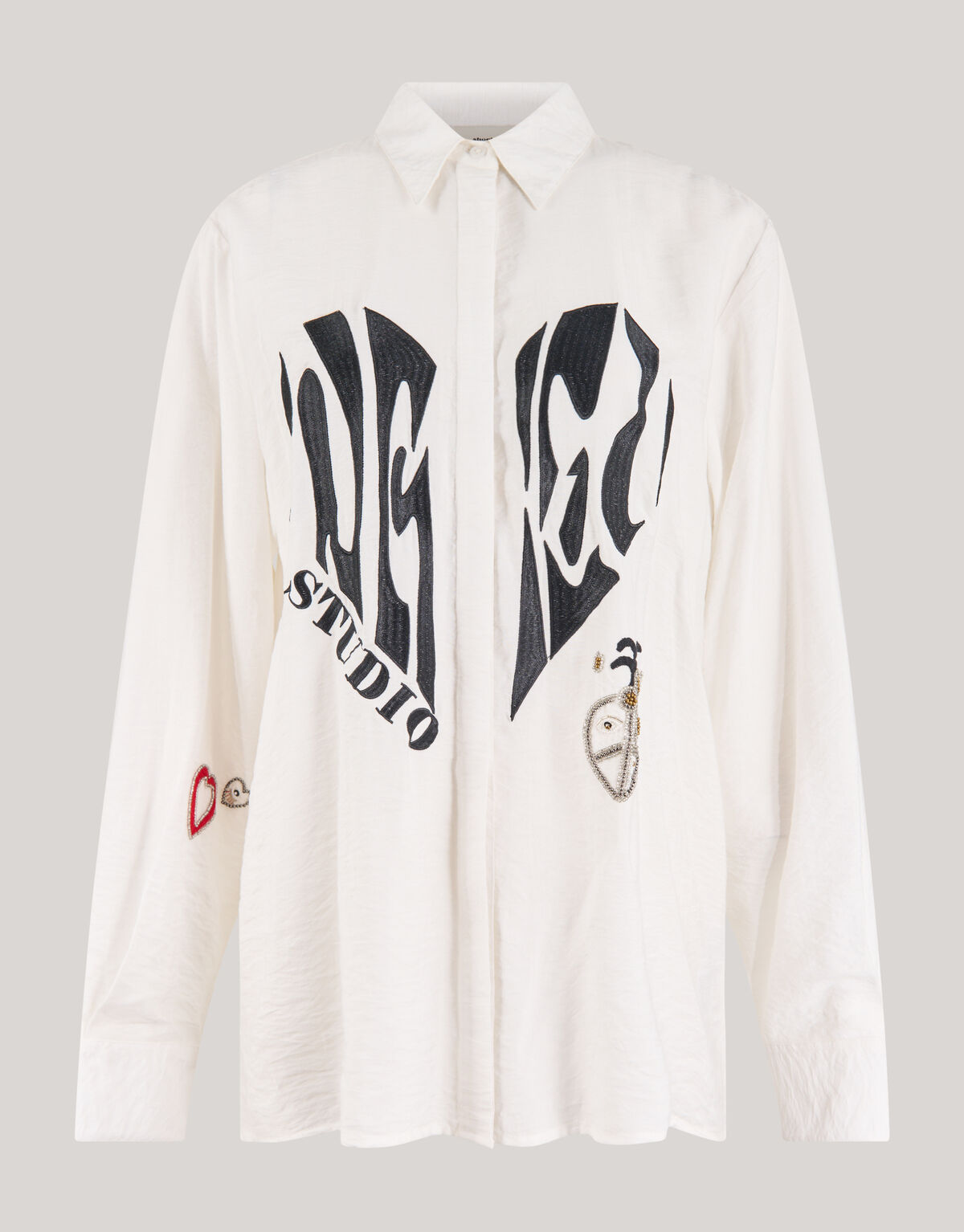 Creative Embro Bluse Gebroken Wit SHOEBY WOMEN