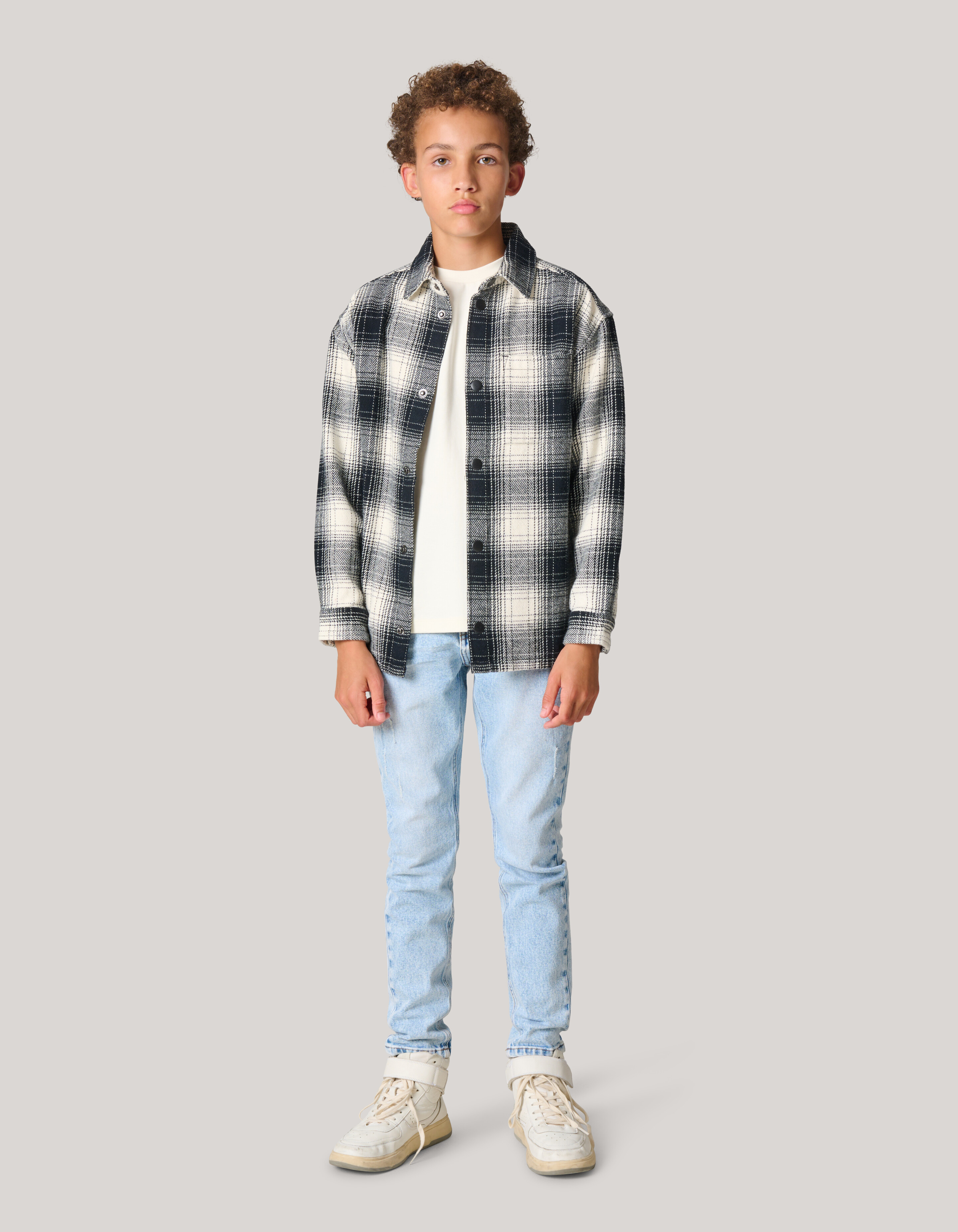 Geblockte Jacke schwarz/off-weiß SHOEBY BOYS