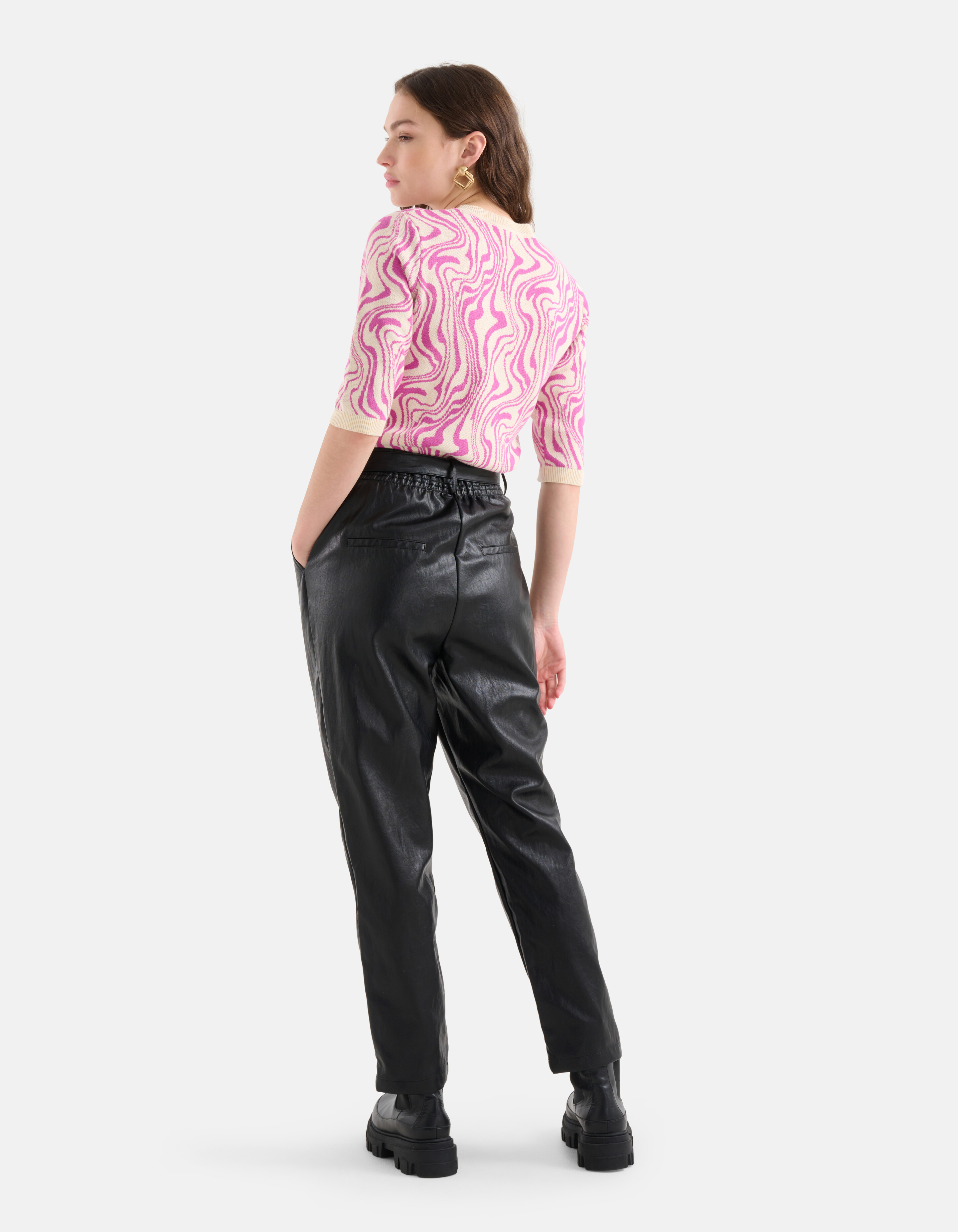 Jacquard-Swirl-Pullover Rosa SHOEBY WOMEN