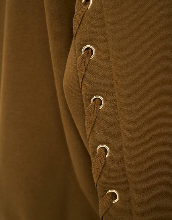 Pullover mit Schnürung in Khaki SHOEBY WOMEN