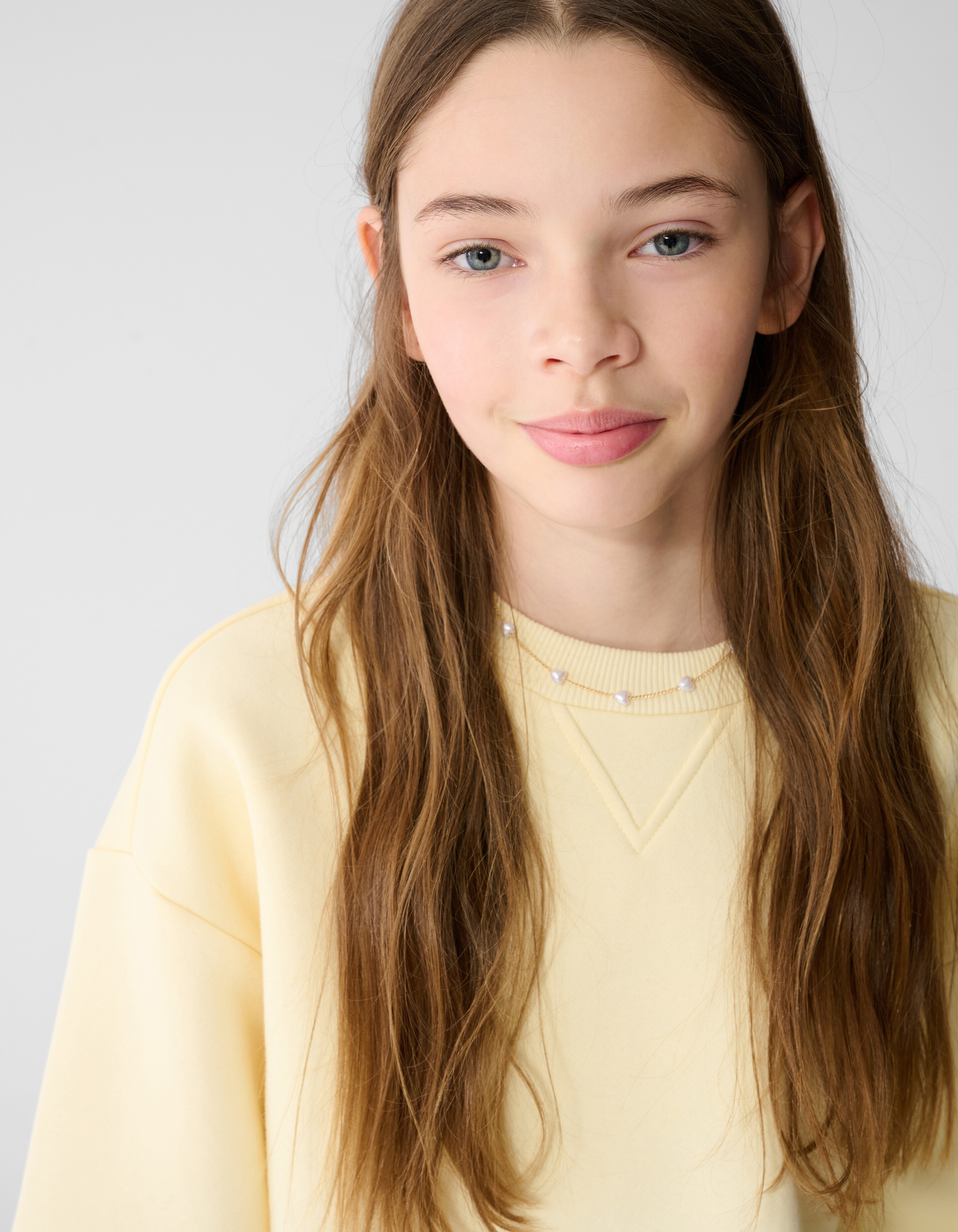 Gro&szlig;er &Auml;rmel Pullover Hellgelb SHOEBY GIRLS