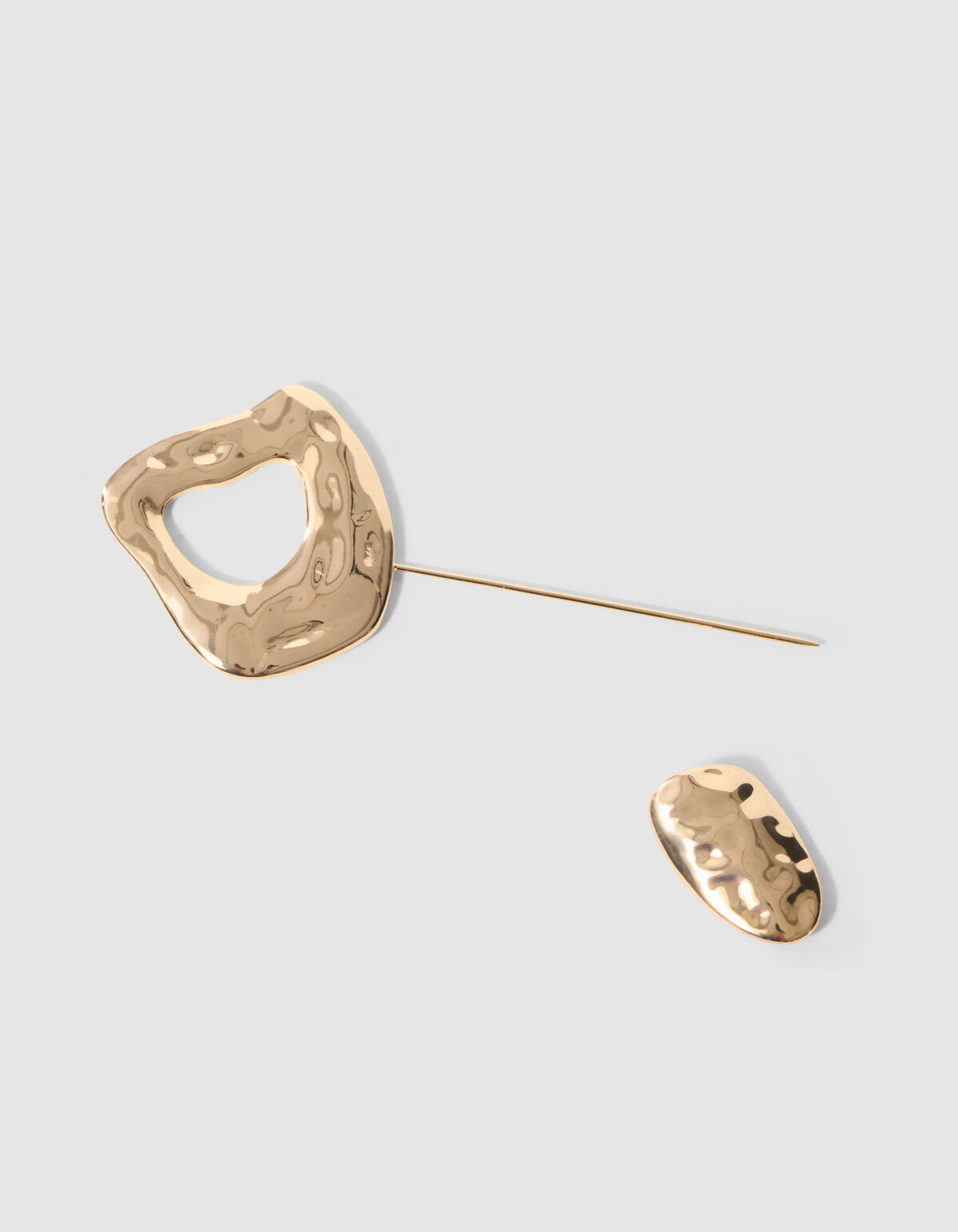 Runde Ansteckbrosche Gold By Anna SHOEBY ACCESSOIRES