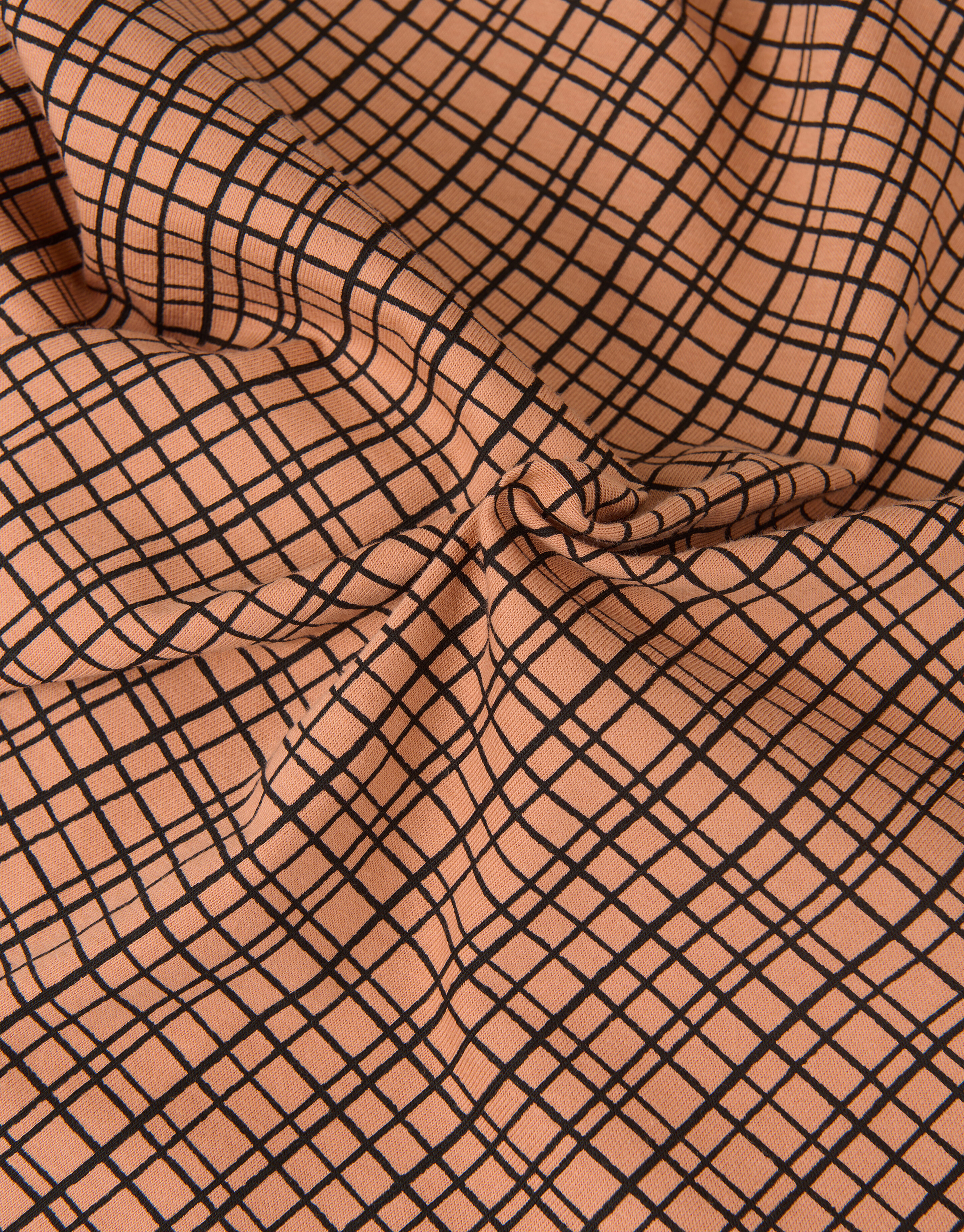 T-Shirt mit Karodruck Orange REFILL