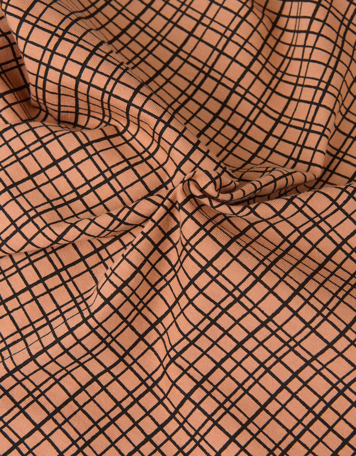 T-Shirt mit Karodruck Orange REFILL