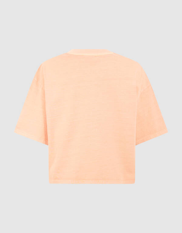 Strik Stickerei T-Shirt Hellorange SHOEBY GIRLS