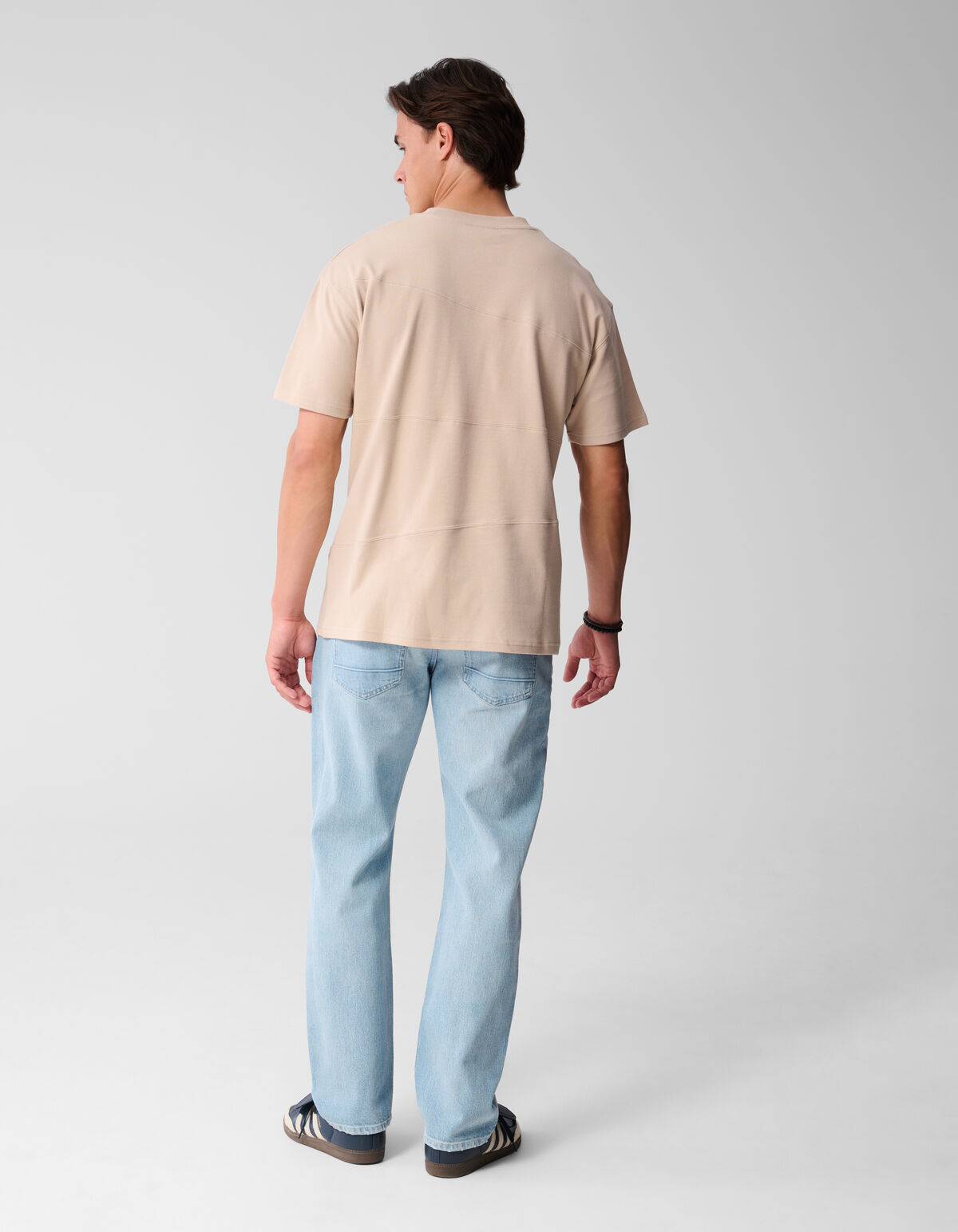 Gemischte Linien Kunstwerk T-Shirt Zand SHOEBY MEN