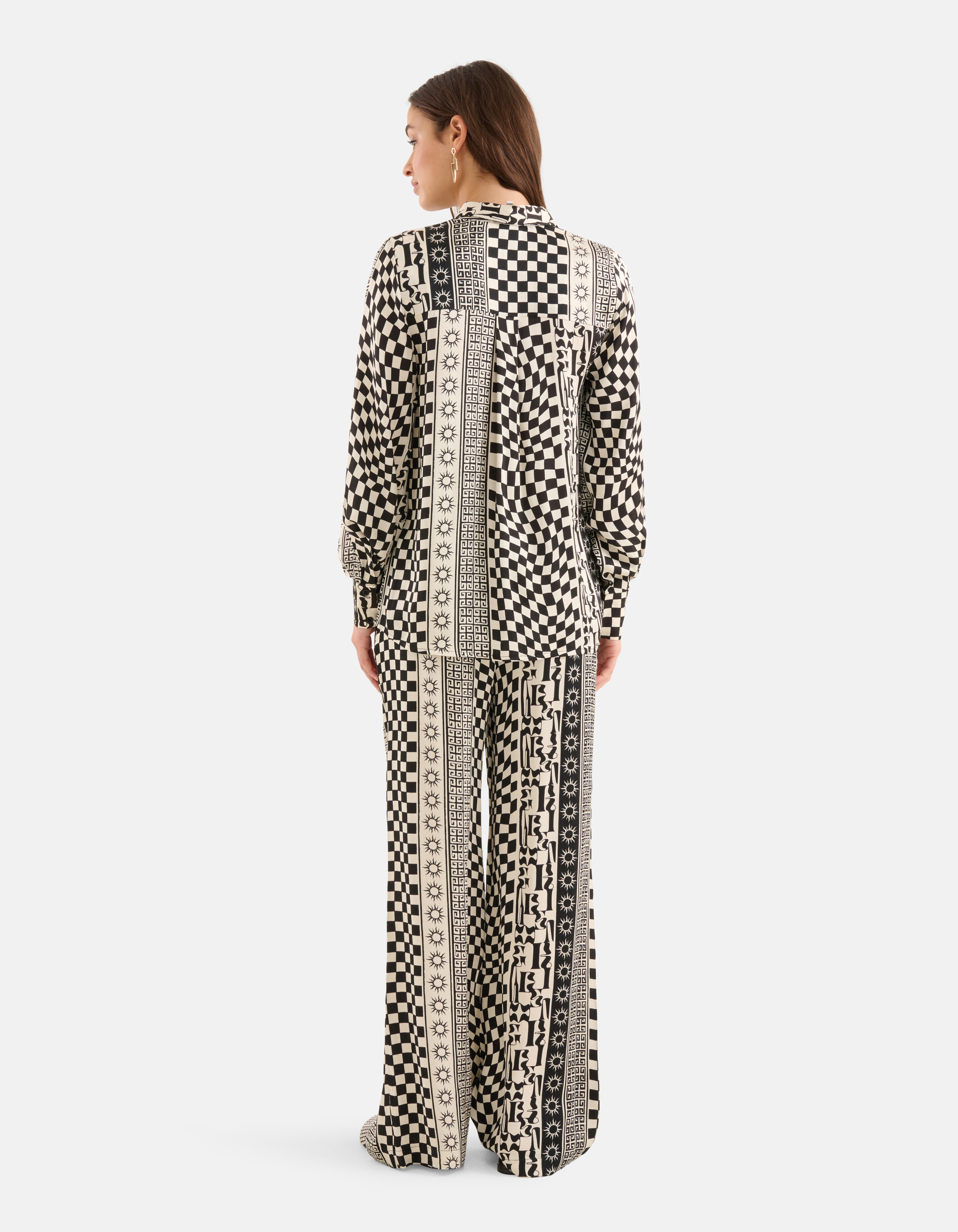 Bedruckte Bluse Schwarz/ Off-white SHOEBY WOMEN