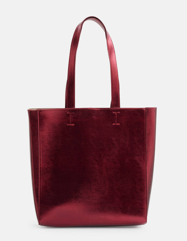 Metallic Shopper Tasche Bordeaux SHOEBY ACCESSOIRES