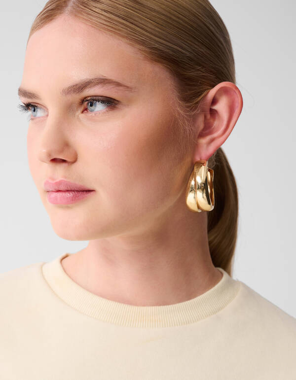 Sweat-T-Shirt in Übergröße Off White SHOEBY WOMEN