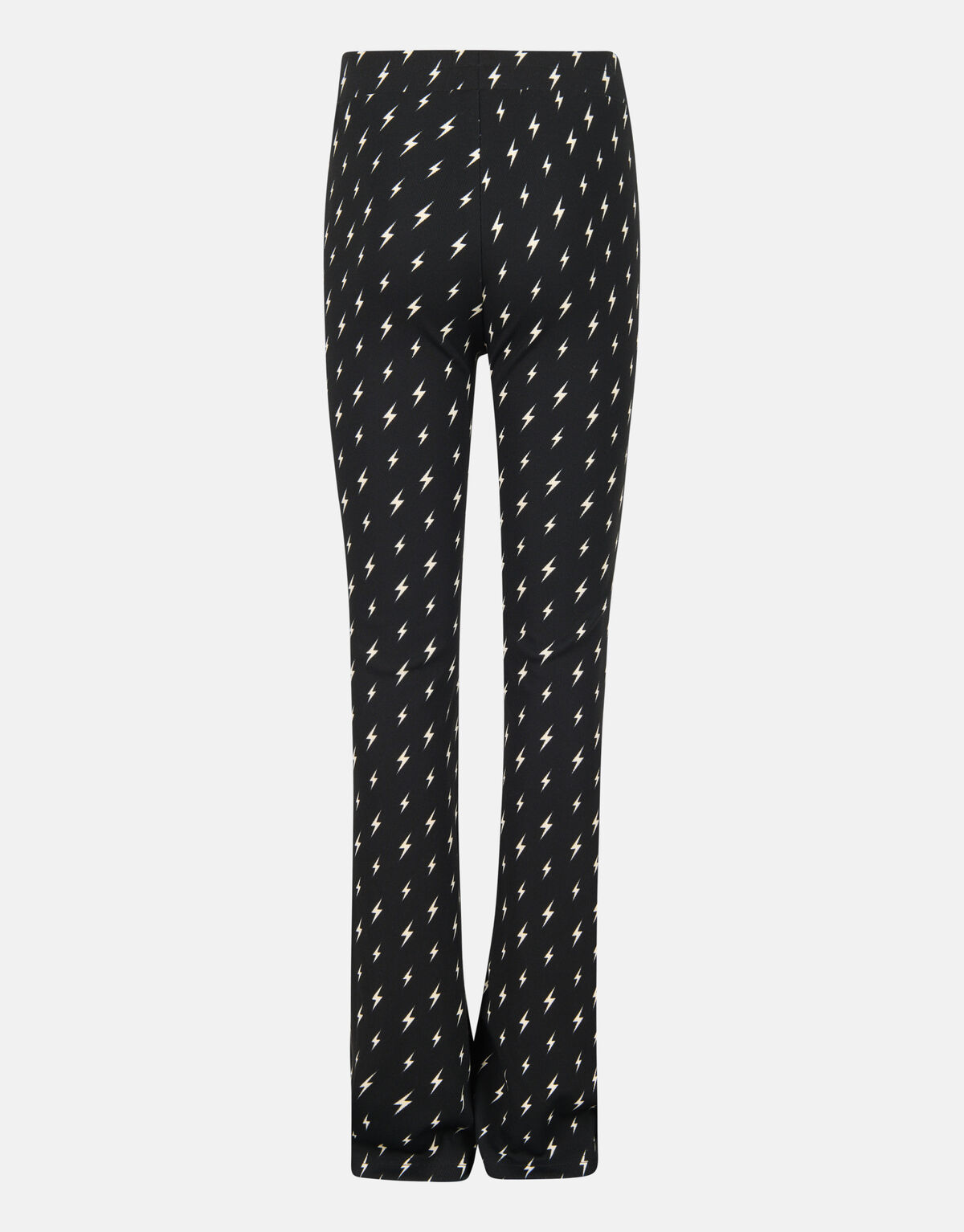 Printed Rib Flared Legging Zwart SHOEBY GIRLS