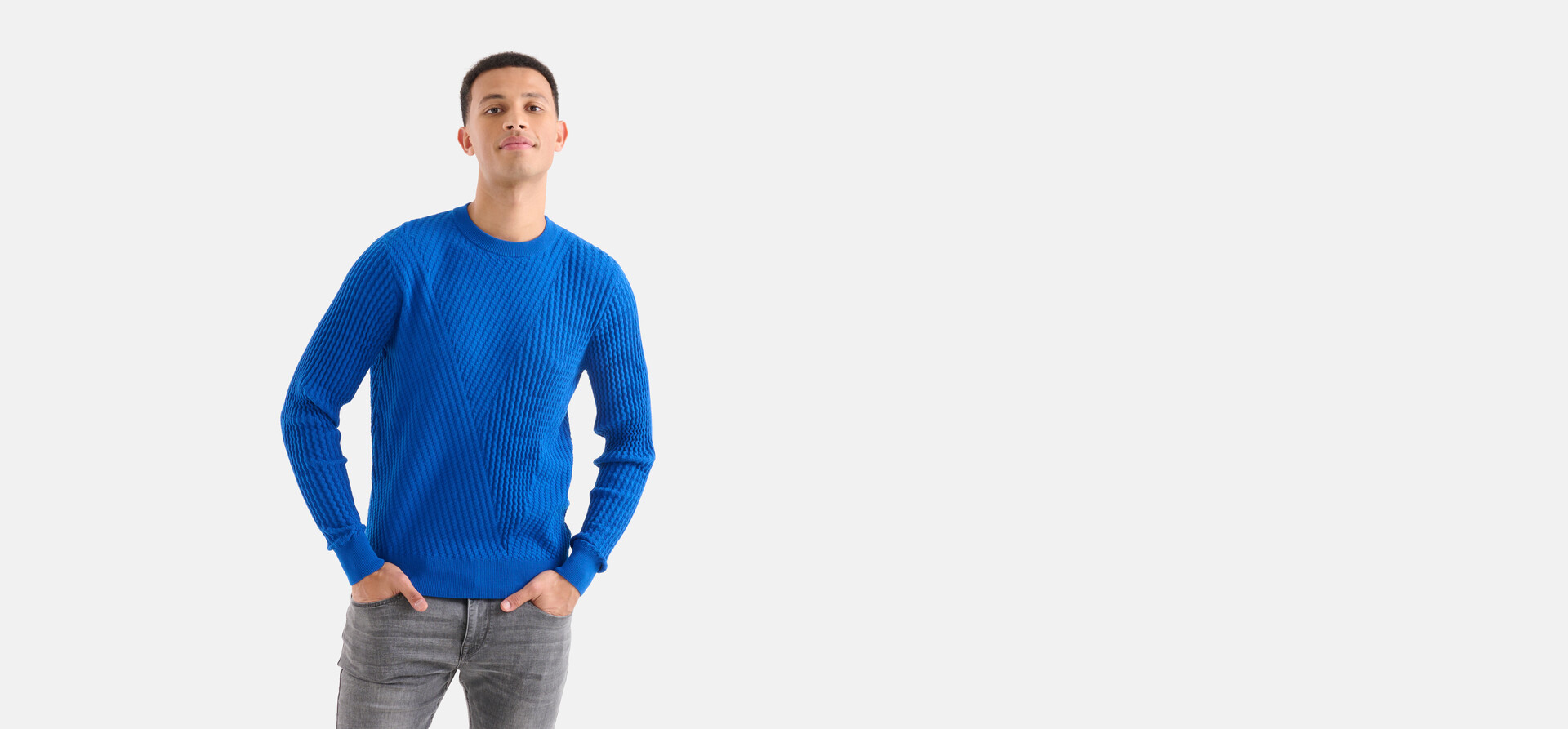 Gestreifter Pullover Blau SHOEBY MEN