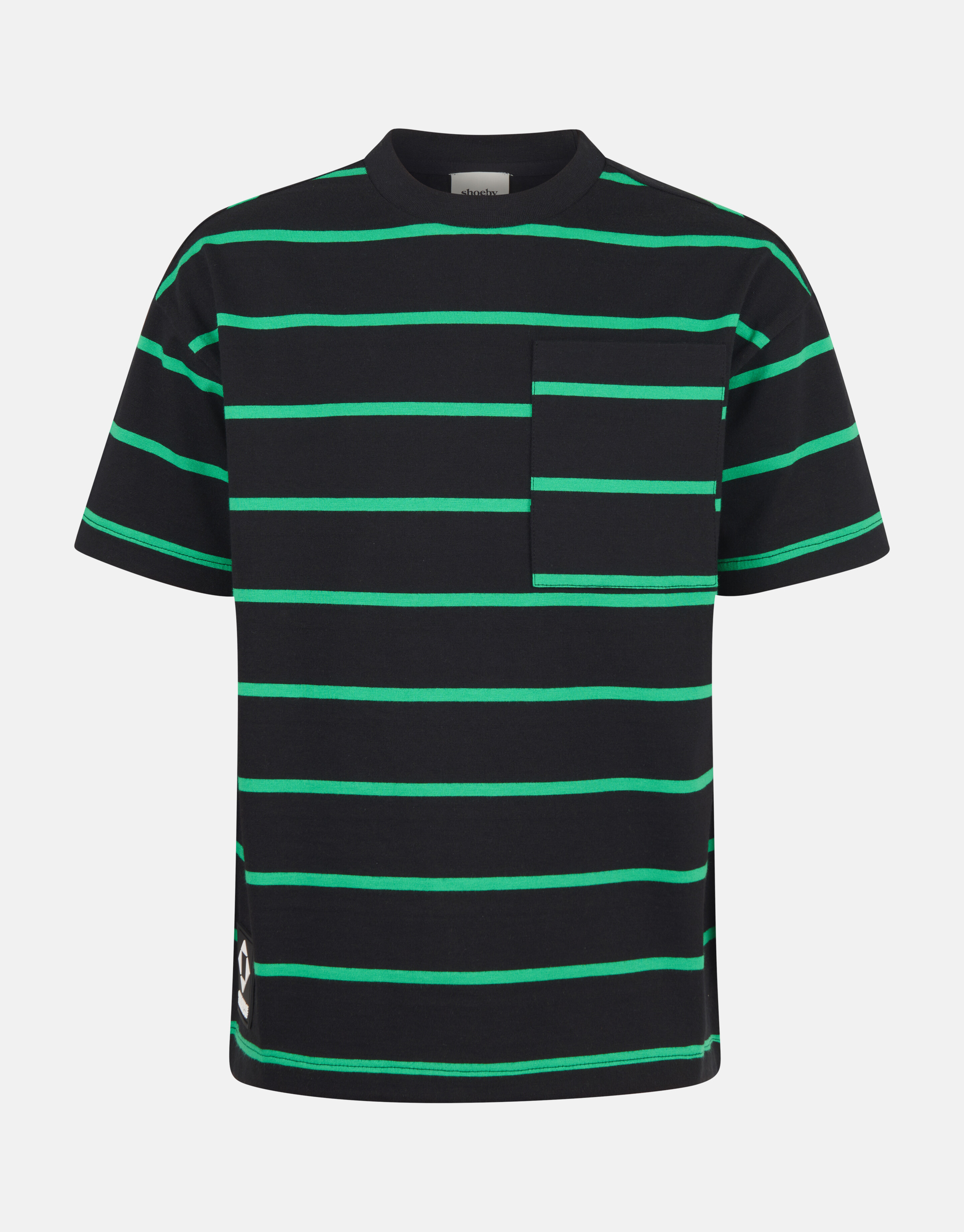 Gestreiftes T-shirt Schwarz SHOEBY BOYS