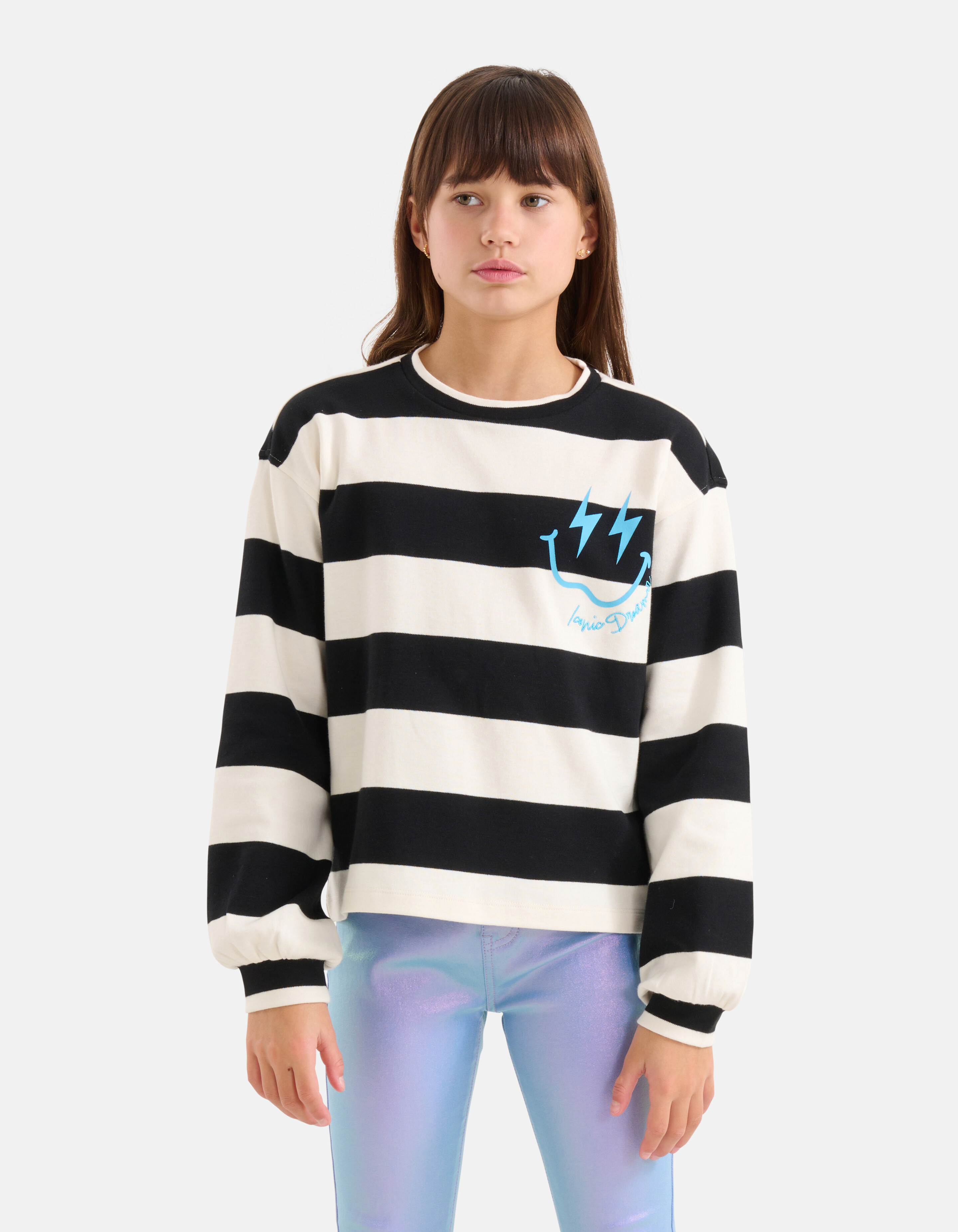 Gestreiftes Longsleeve Schwarz/Weiß SHOEBY GIRLS