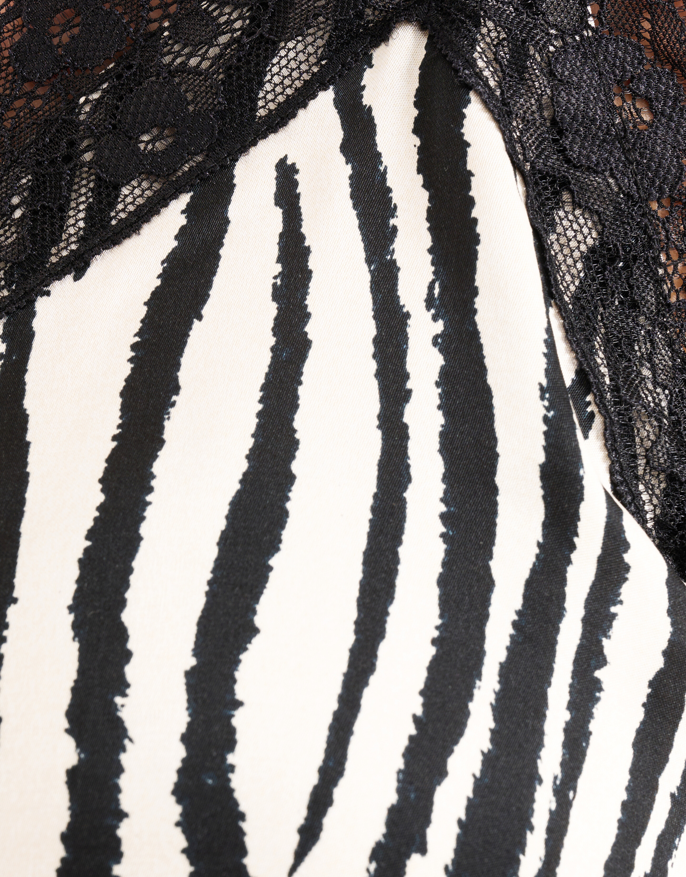 Zebra bedrucktes Singulett Schwarz/Weiß SHOEBY WOMEN