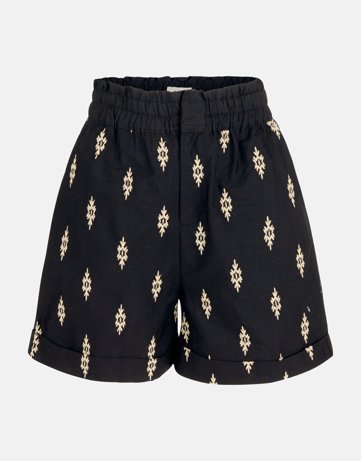 Popeline-Stickerei Short Schwarz SHOEBY WOMEN