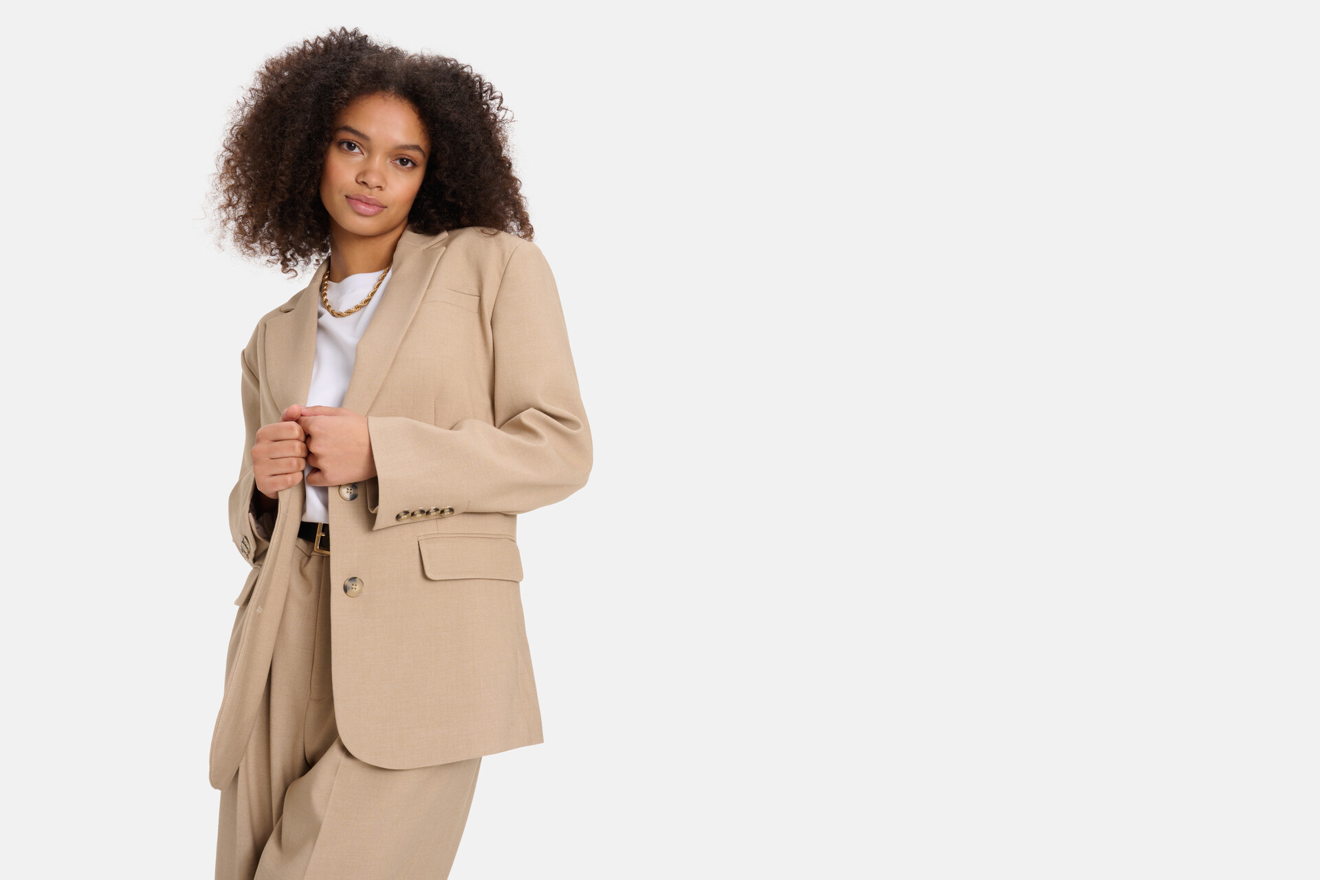 Oversized Blazer Beige SHOEBY WOMEN