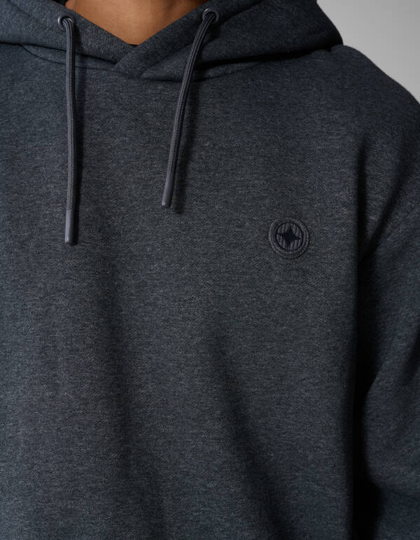 Embroidery Hoodie Dunkelgrau SHOEBY MEN