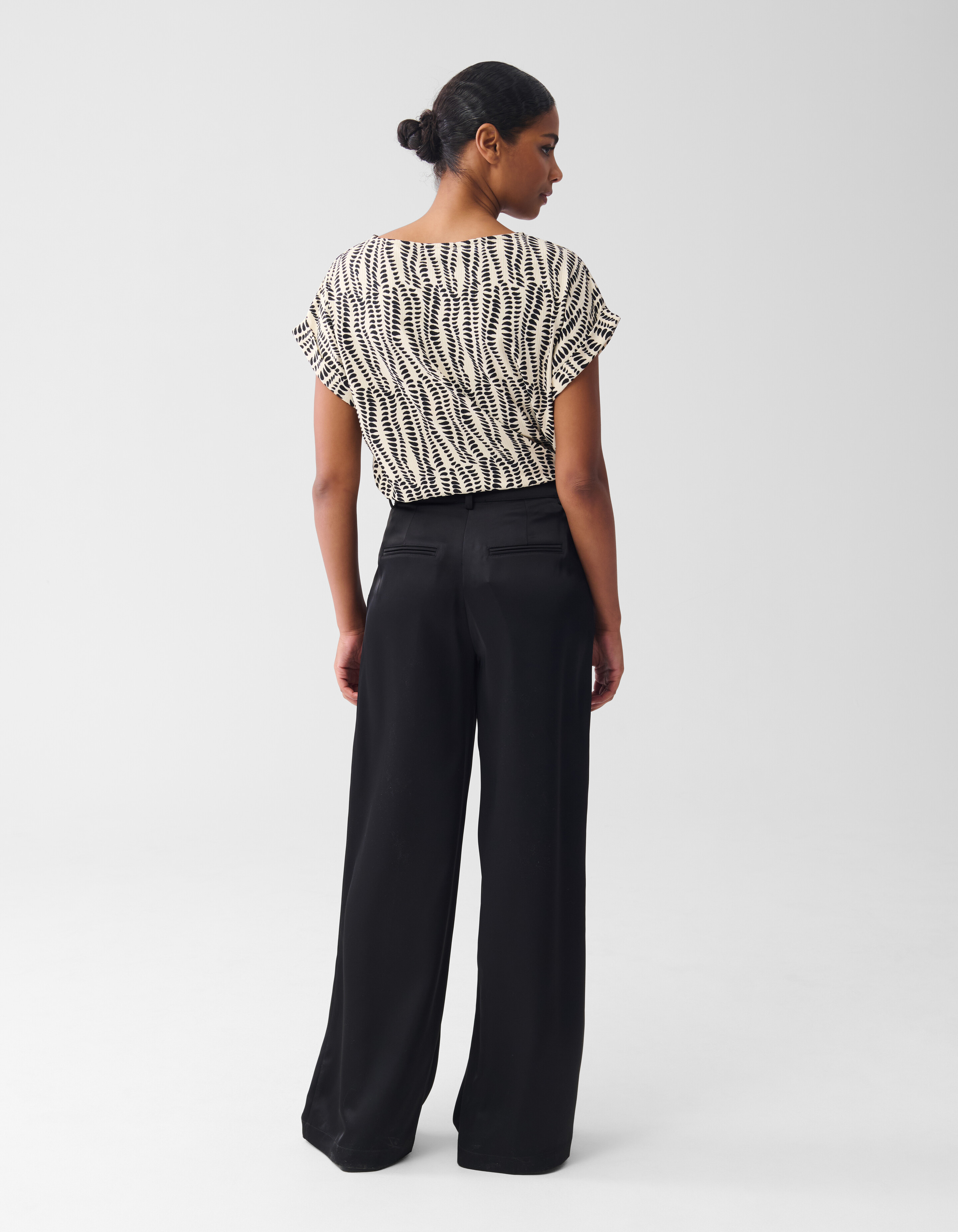 Jersey-Rippen-Top Weiß SHOEBY WOMEN