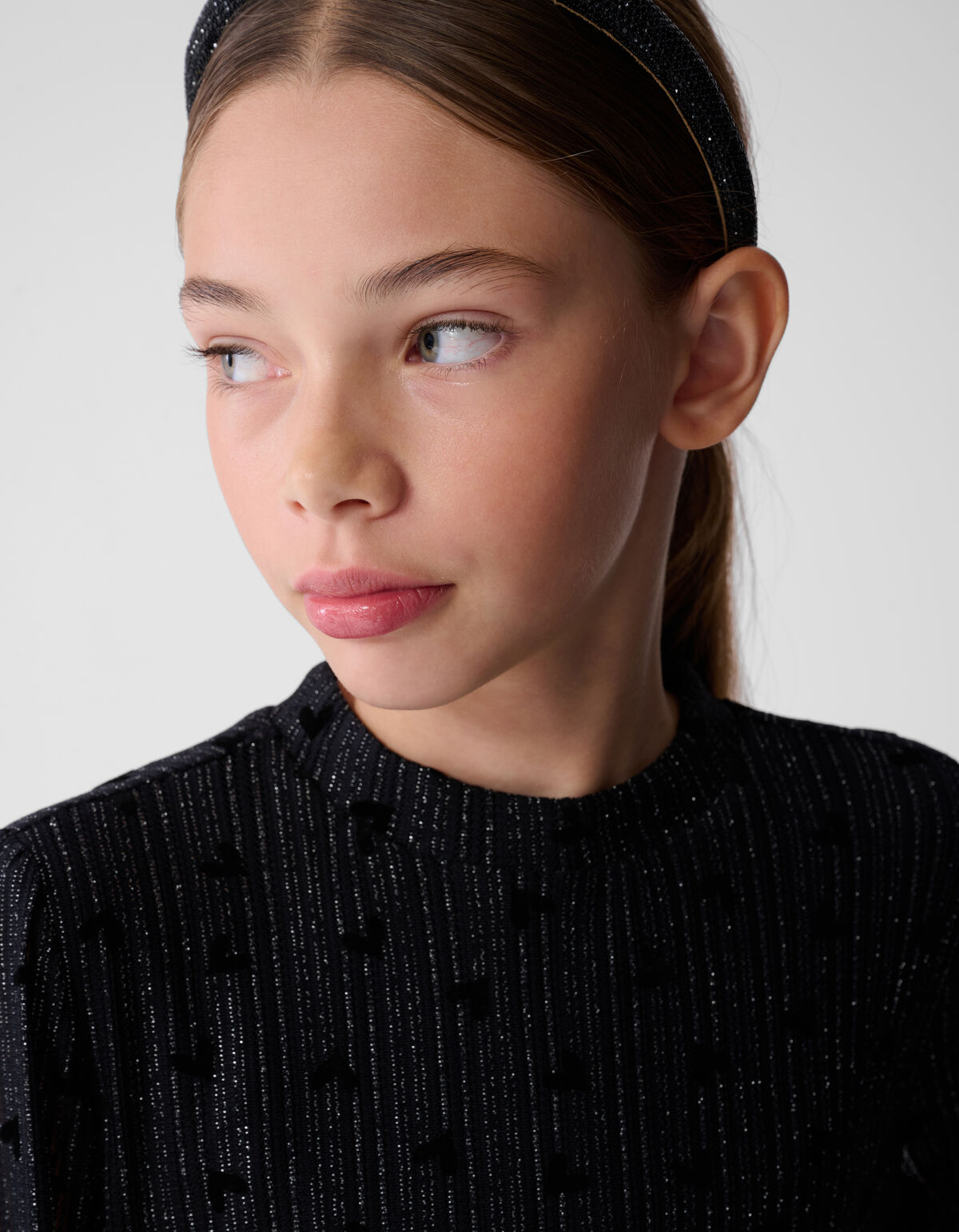 Mesh-Herz-Minikleid Schwarz SHOEBY GIRLS