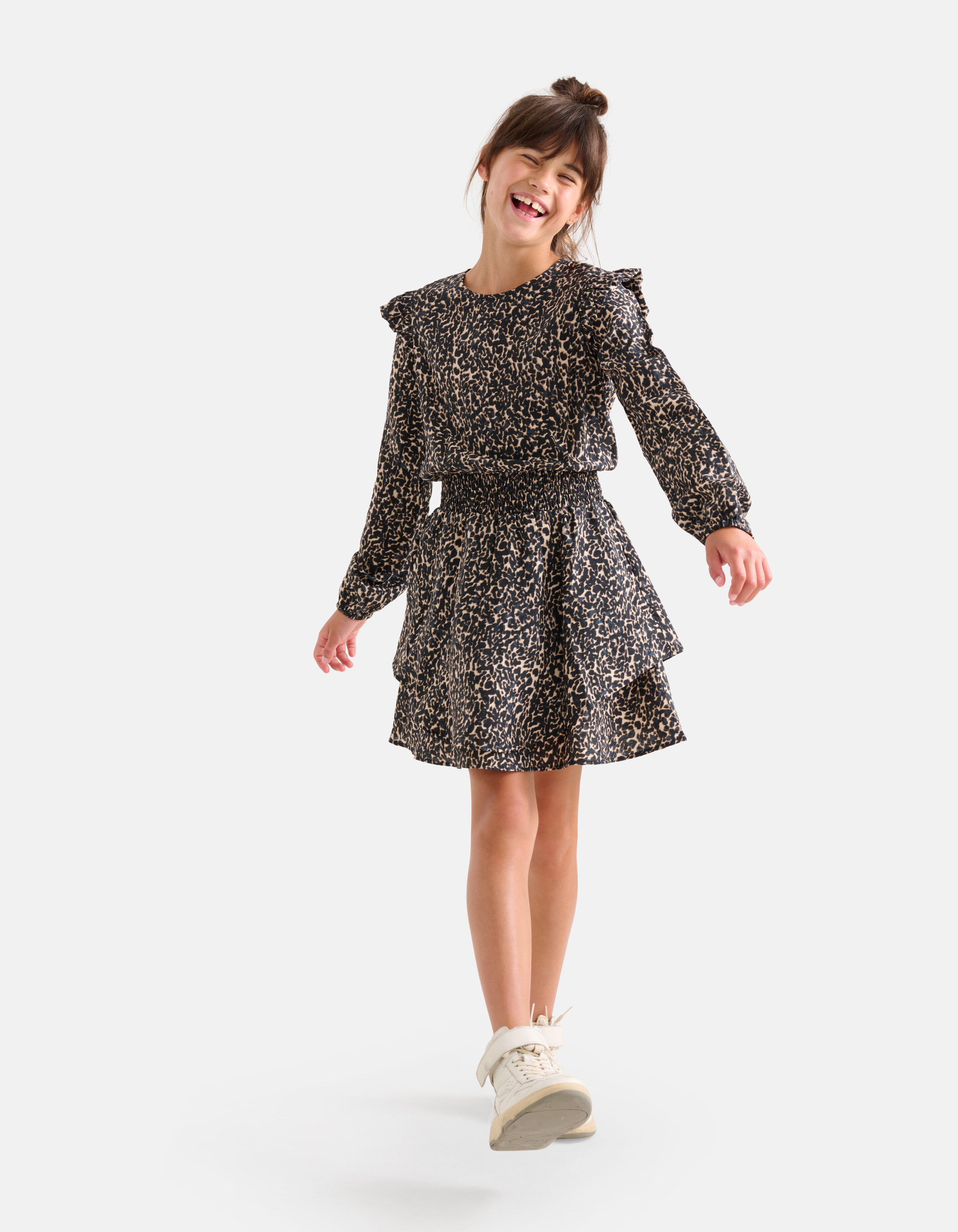 Abstraktes Printkleid Braun SHOEBY GIRLS
