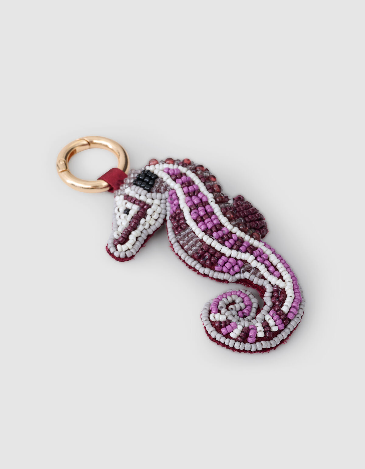 Perlen-Seepferdchen Schlüsselanhänger Dunkelrot SHOEBY ACCESSOIRES