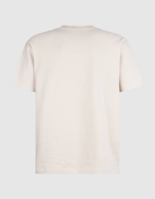 Basic-T-Shirt mit Aufdruck Beige SHOEBY MEN