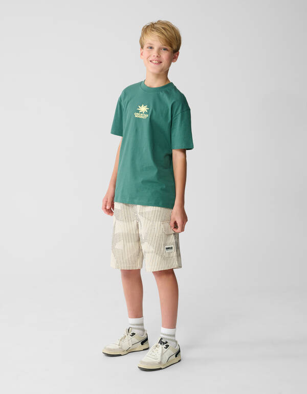 Waffle Stripe Short Off-White SHOEBY BOYS
