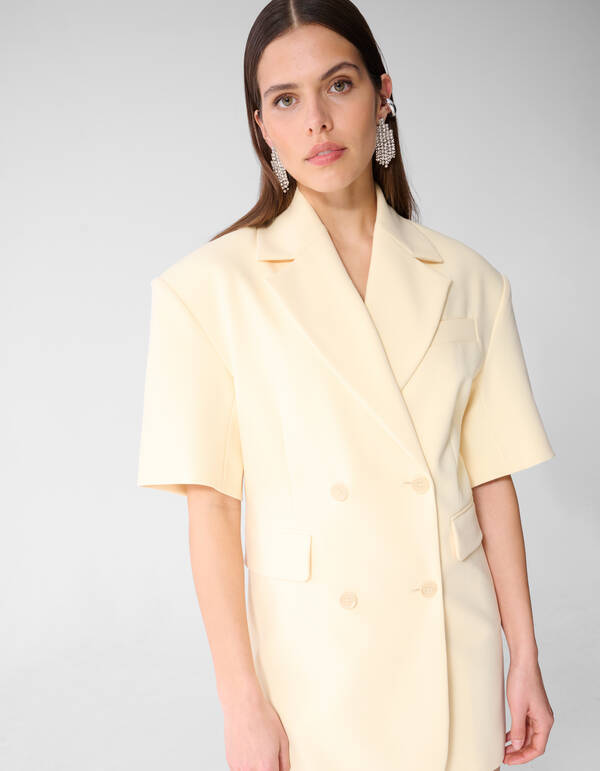 Kurzarmblazer Kleid Hellgelb SHOEBY WOMEN
