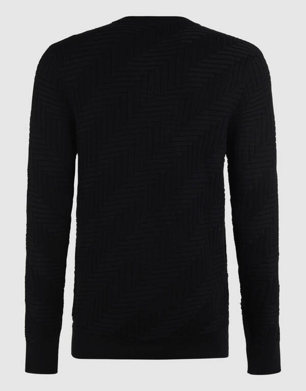 Strickpullover Struktur Schwarz SHOEBY MEN