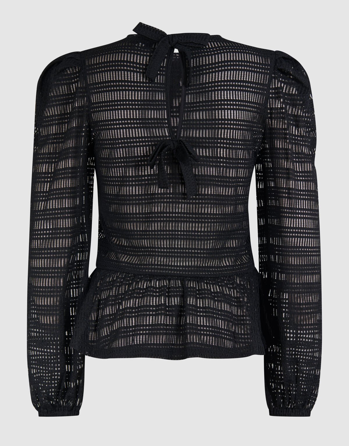 Mesh-Struktur Top Schwarz SHOEBY WOMEN