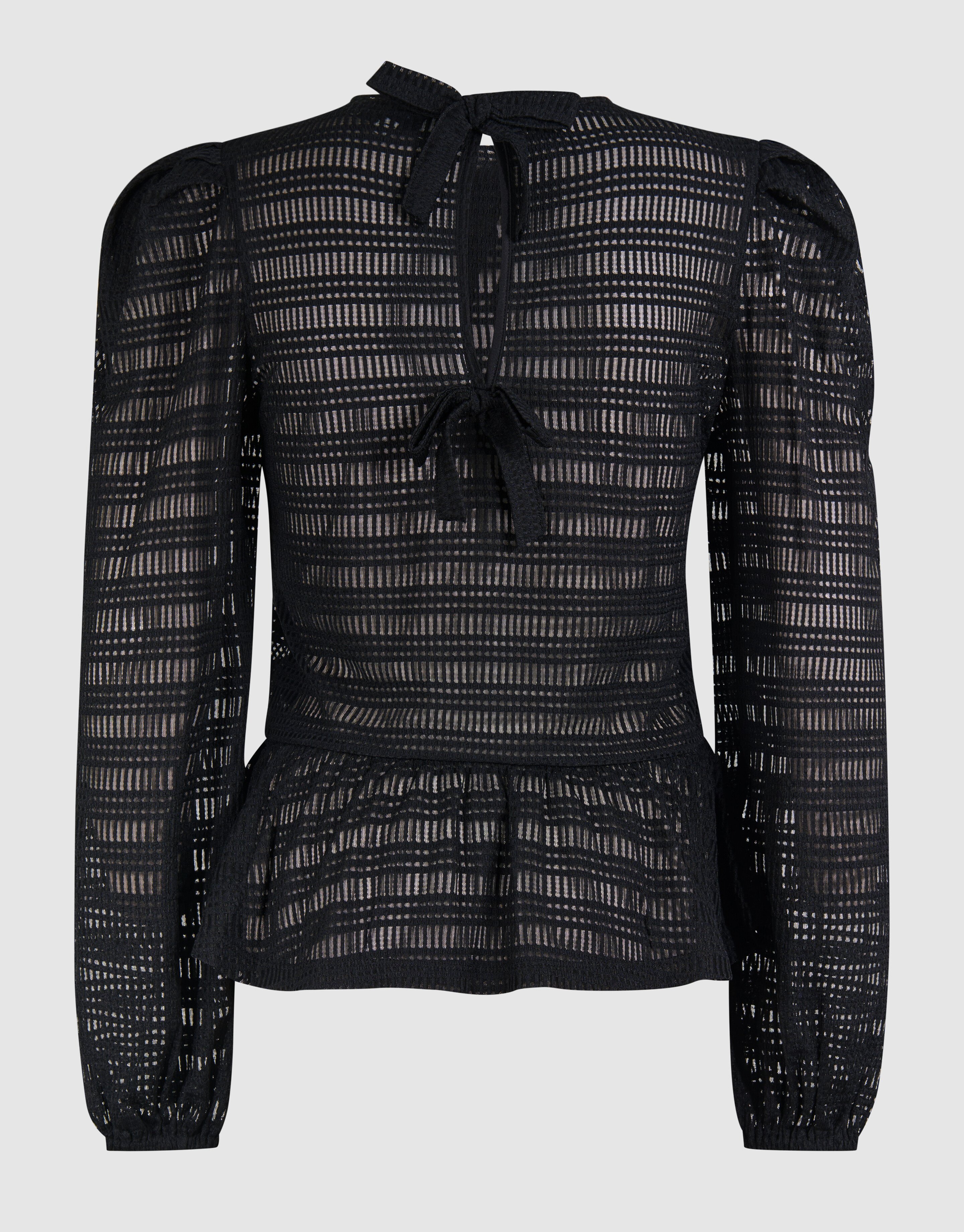 Mesh-Struktur Top Schwarz SHOEBY WOMEN