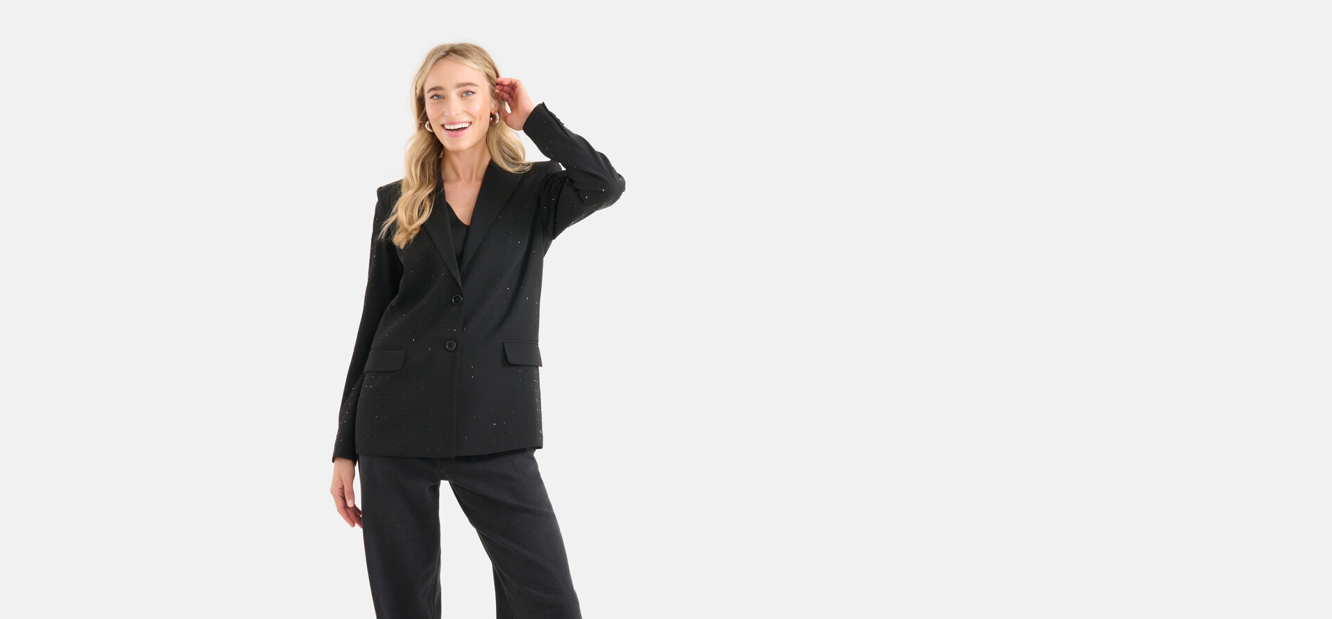 Strassbesetzter Blazer Schwarz von Nicolette SHOEBY WOMEN