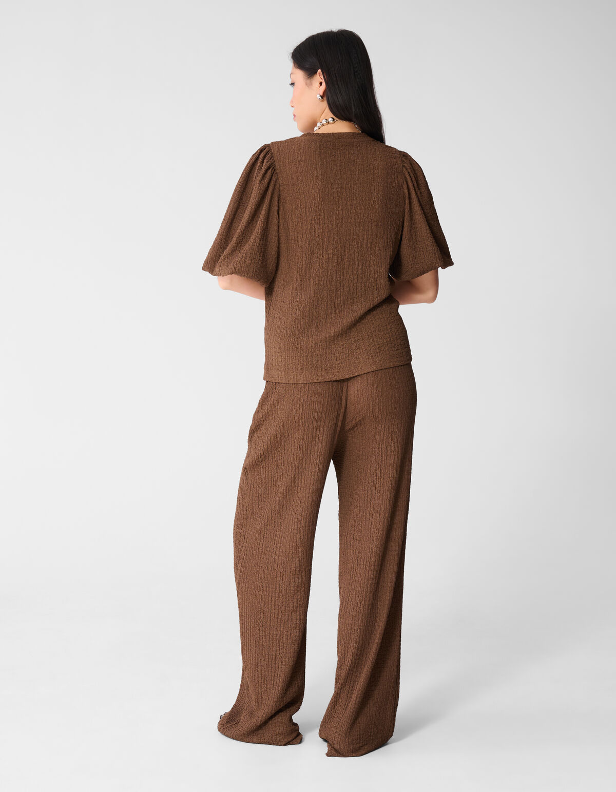 Knitter-Top Ballon Braun SHOEBY WOMEN