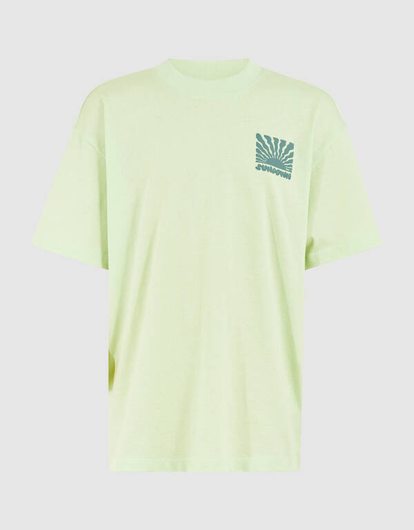 Gewelltes Sonnen-T-Shirt Hellgrün SHOEBY BOYS