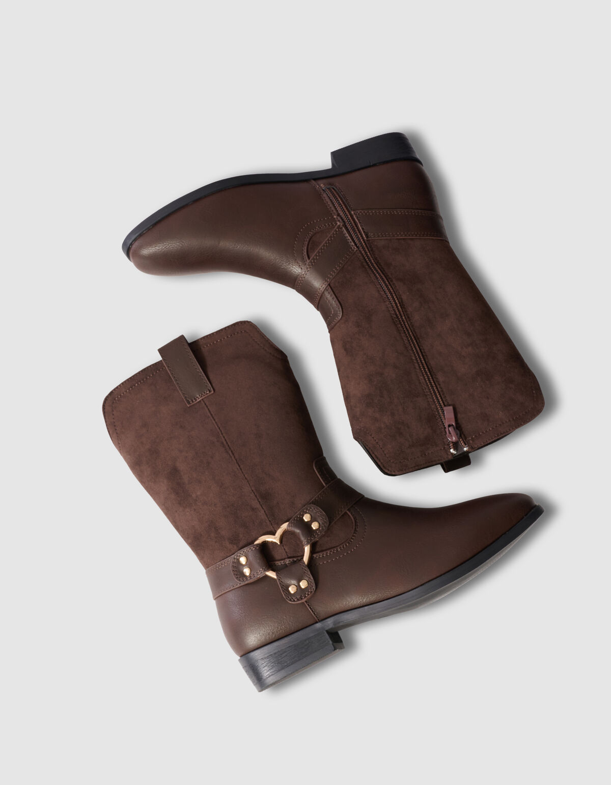 Stitched Western Stiefel Braun SHOEBY SHOES