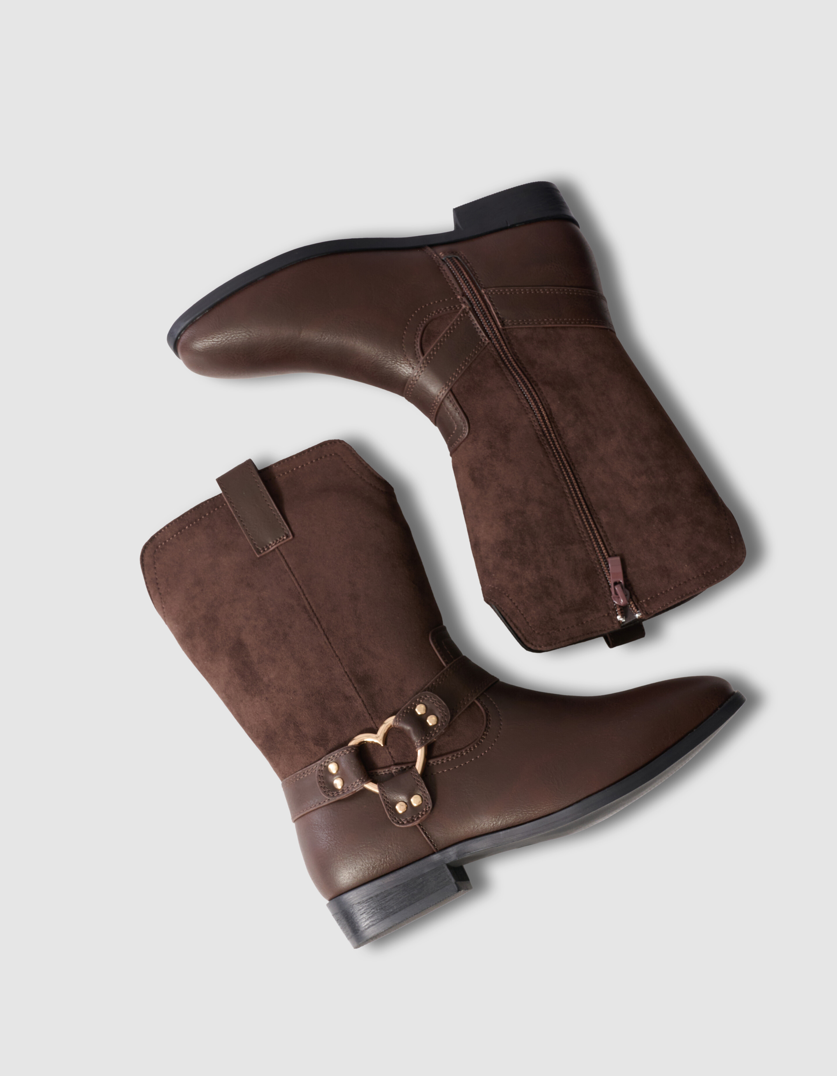 Stitched Western Stiefel Braun SHOEBY SHOES