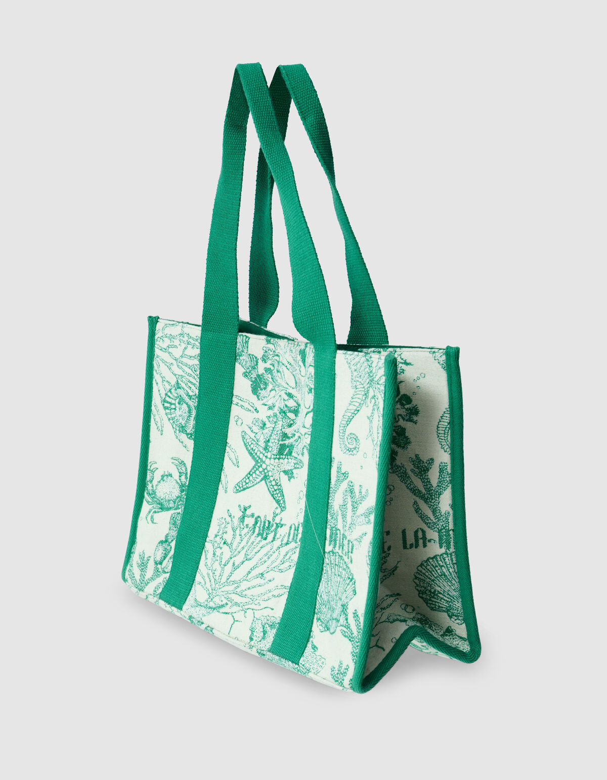 Jacquard Shopper Grün SHOEBY ACCESSOIRES