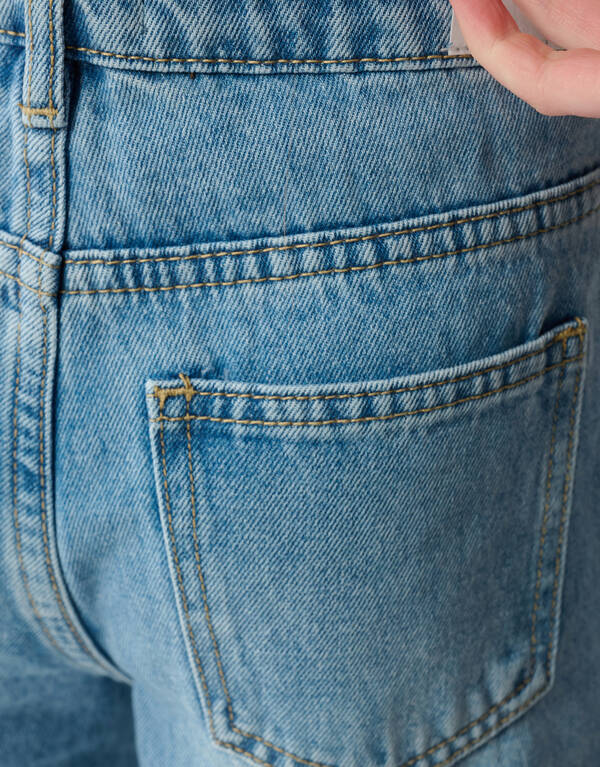 Flower Wide-Leg-Jeans Blau SHOEBY GIRLS