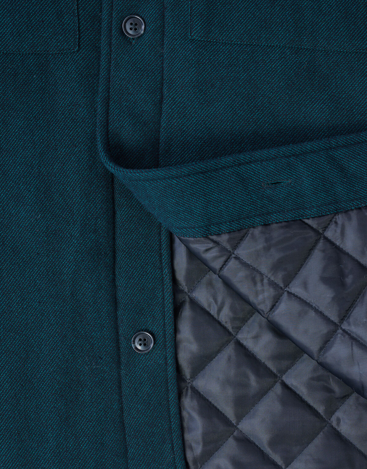 Gepolstertes &Uuml;berhemd Dunkelgr&uuml;n SHOEBY MEN