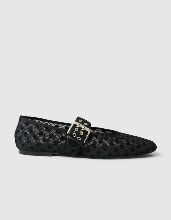 Polkadot Mesh Slipper Schwarz SCHOENEN SHOEBY