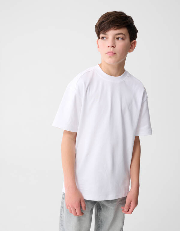 Basic Label T-Shirt Wei&szlig; SHOEBY BOYS
