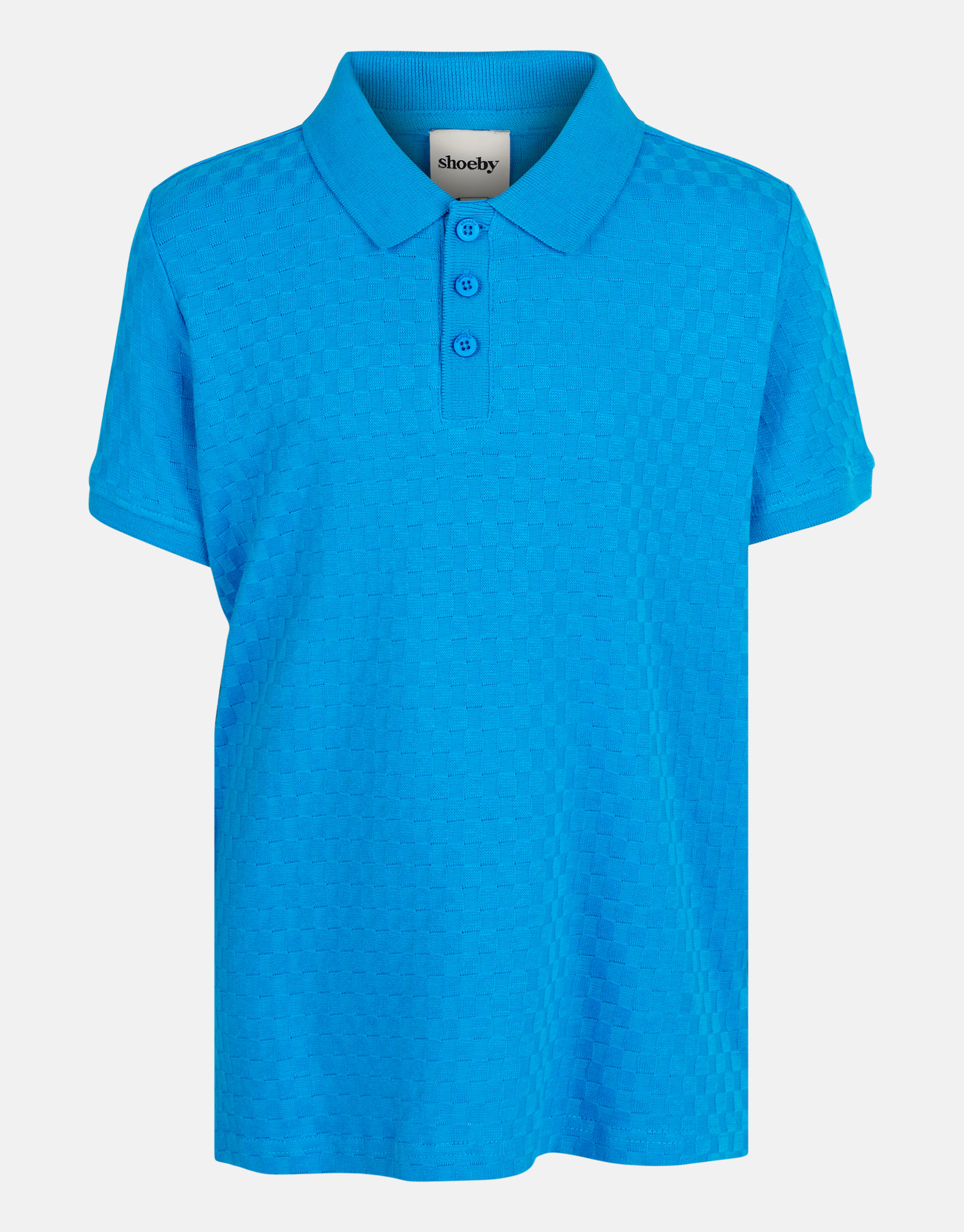 Blockstruktur-Polo Blau SHOEBY BOYS