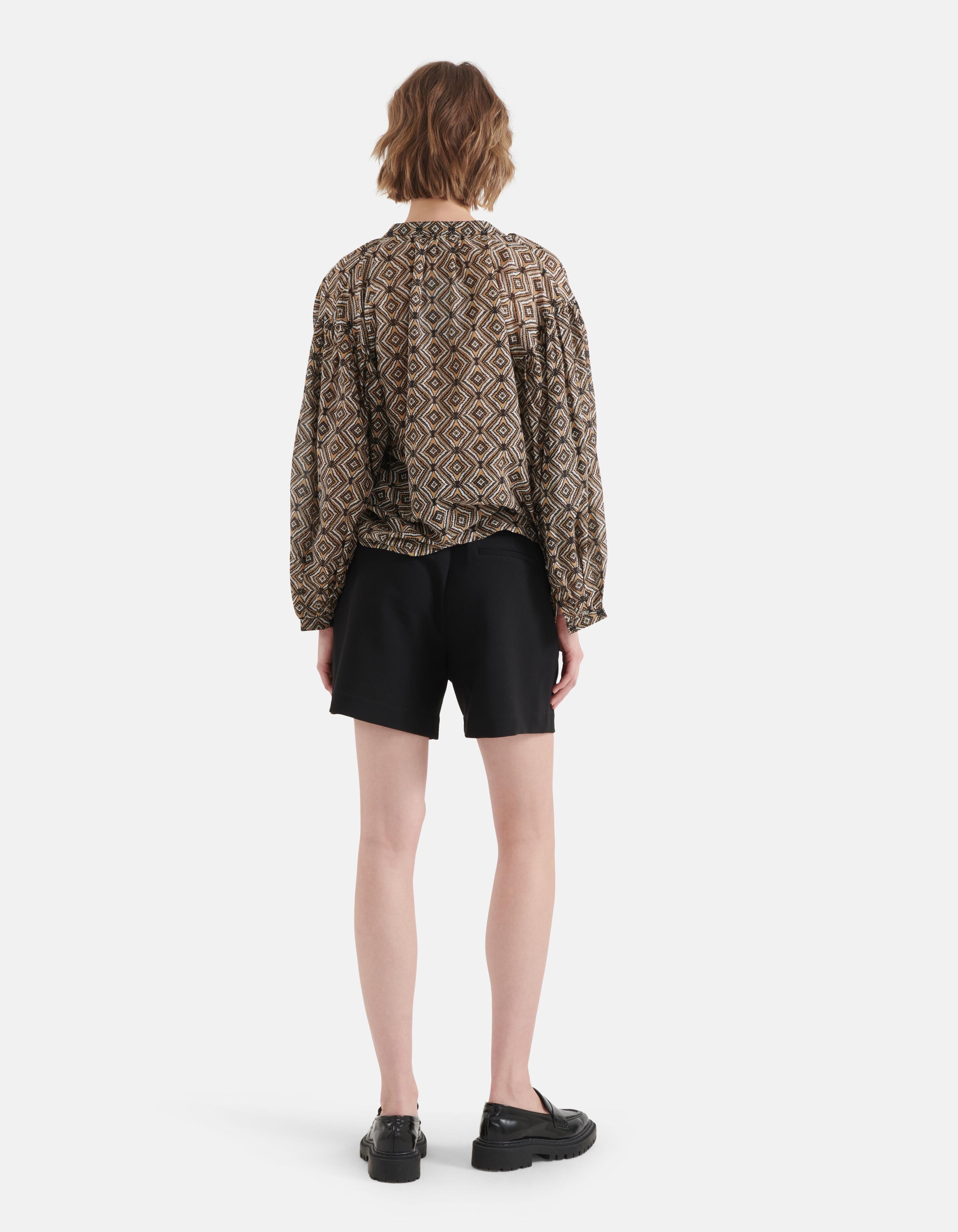 Bedruckte Voile-Bluse Braun SHOEBY WOMEN