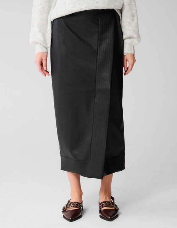 Veganer Leder Overlap Rock Schwarz SHOEBY WOMEN