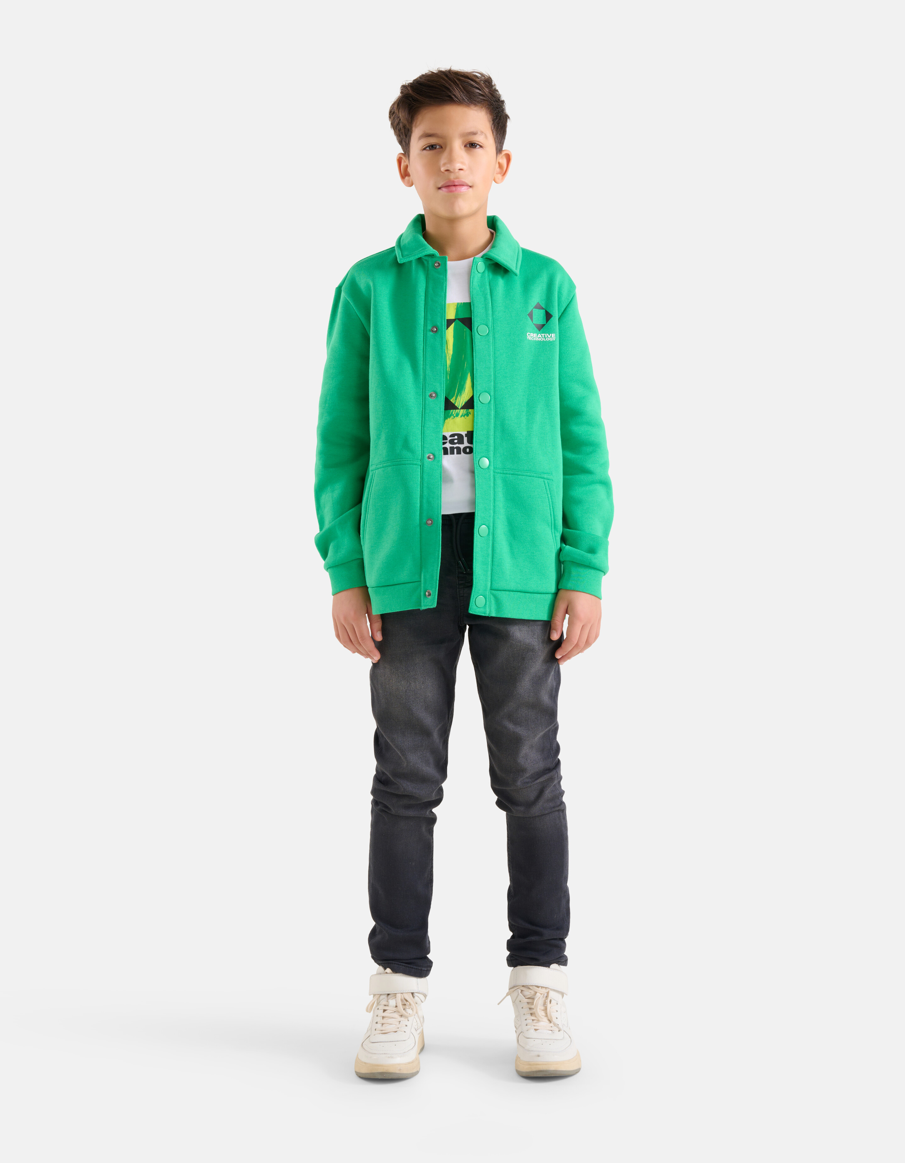Bedruckte Strickjacke Grün SHOEBY BOYS