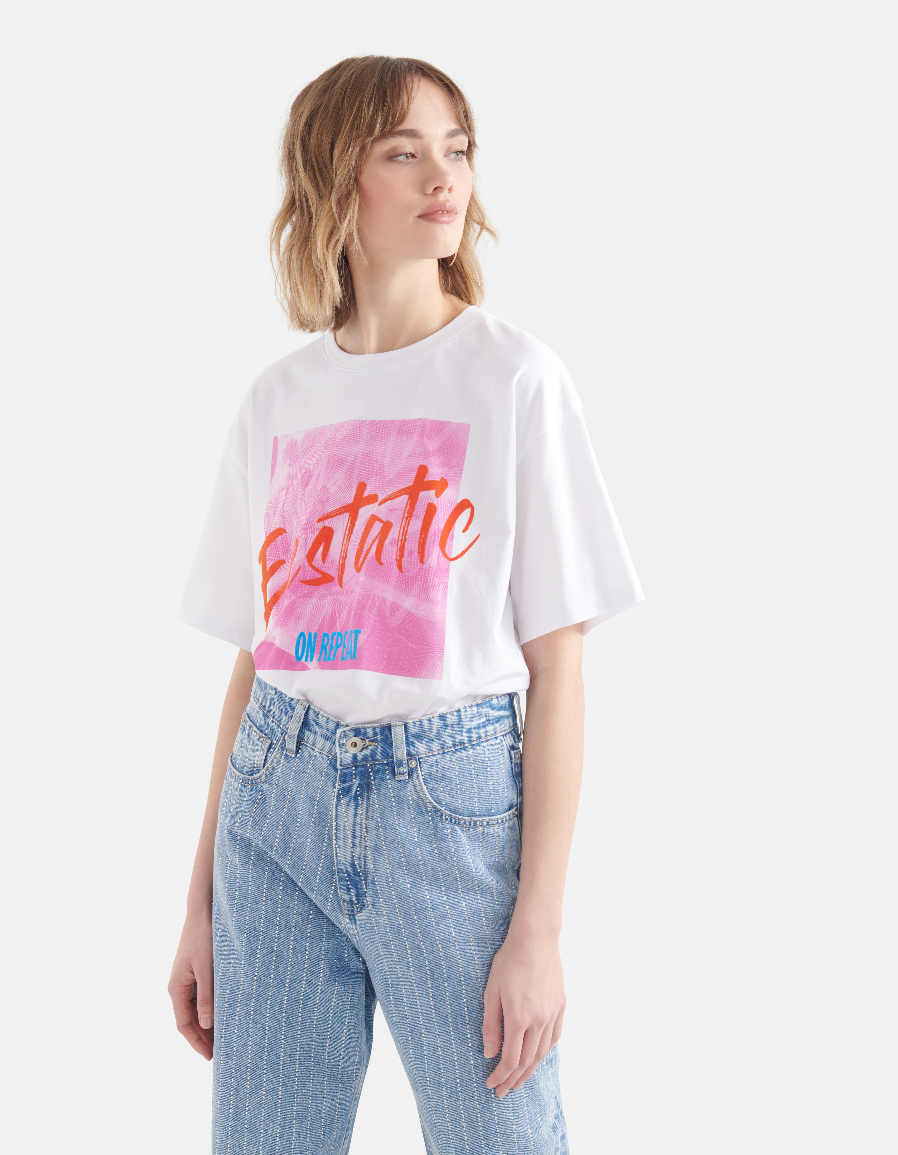 Artwork T-shirt Weiß SHOEBY WOMEN