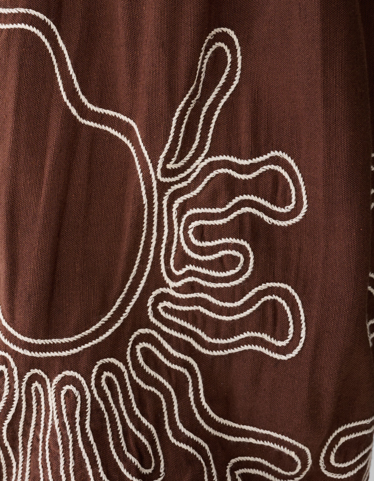 Stickerei Off-Shoulder-Top Braun SHOEBY WOMEN