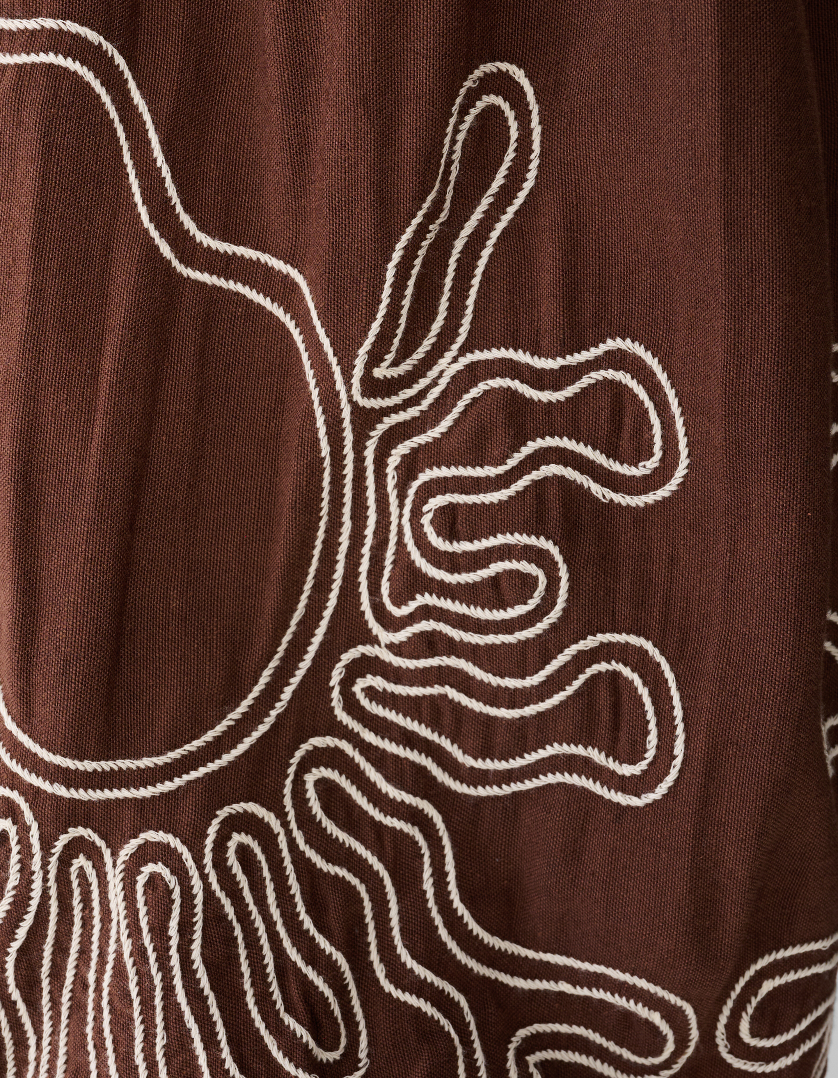 Stickerei Off-Shoulder-Top Braun SHOEBY WOMEN